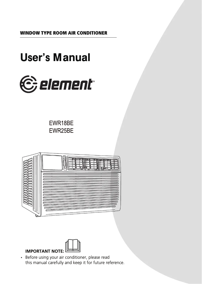 Page 1 de la notice Manuel utilisateur Element EWR18BE
