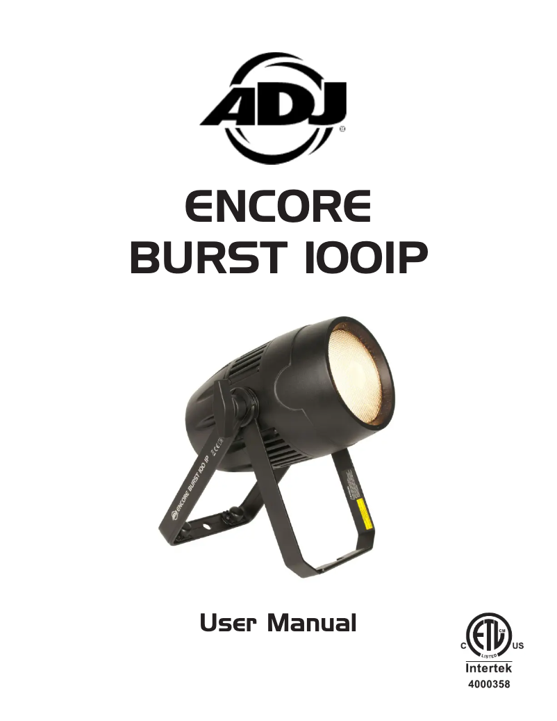 Imagen de la primera página del manual del dispositivo Encore Burst 100 IP