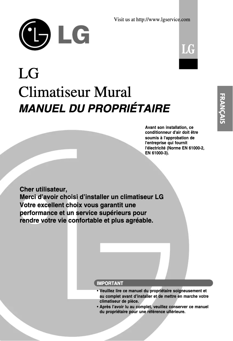 Page n°1 - Manuel utilisateur LG LSUH186VUL3