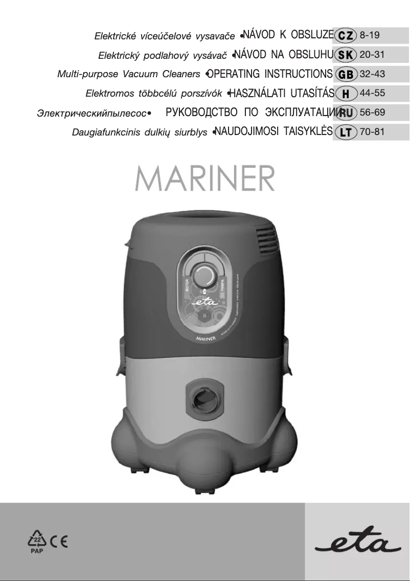 Página 1 del manual Manual de usuario Eta 786590000