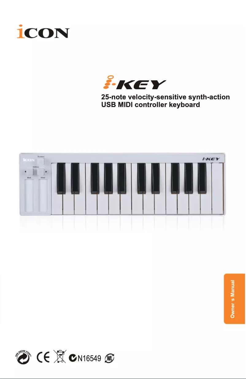 Page 1 de la notice Manuel utilisateur icon iKey