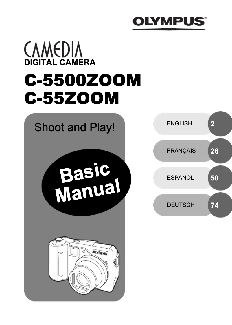Página 1 del manual Manual de usuario Olympus Camedia C-55 Zoom