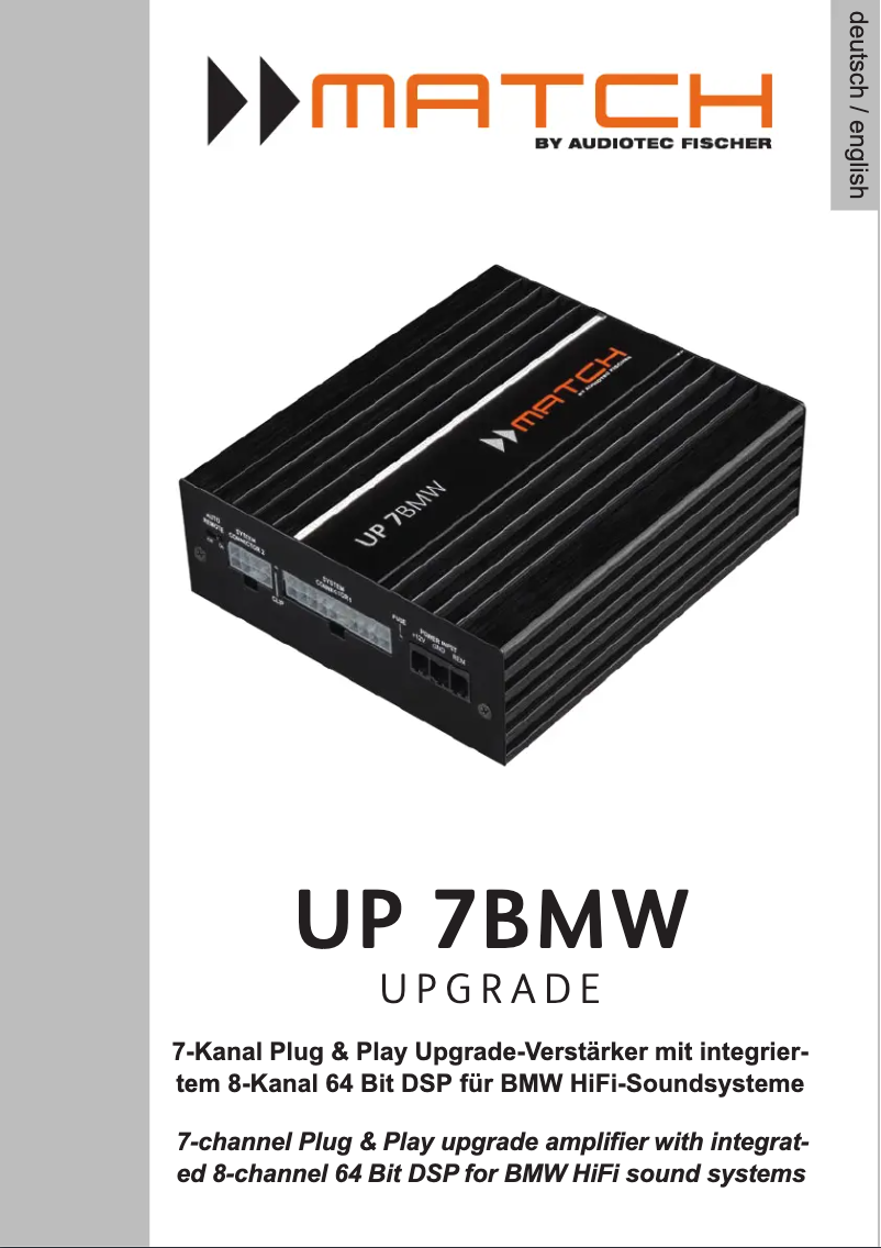 Página 1 del manual Manual de usuario Helix Match UP 7BMW