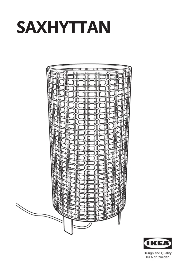 Página 1 del manual Manual de usuario Ikea SAXHYTTAN 705.049.88