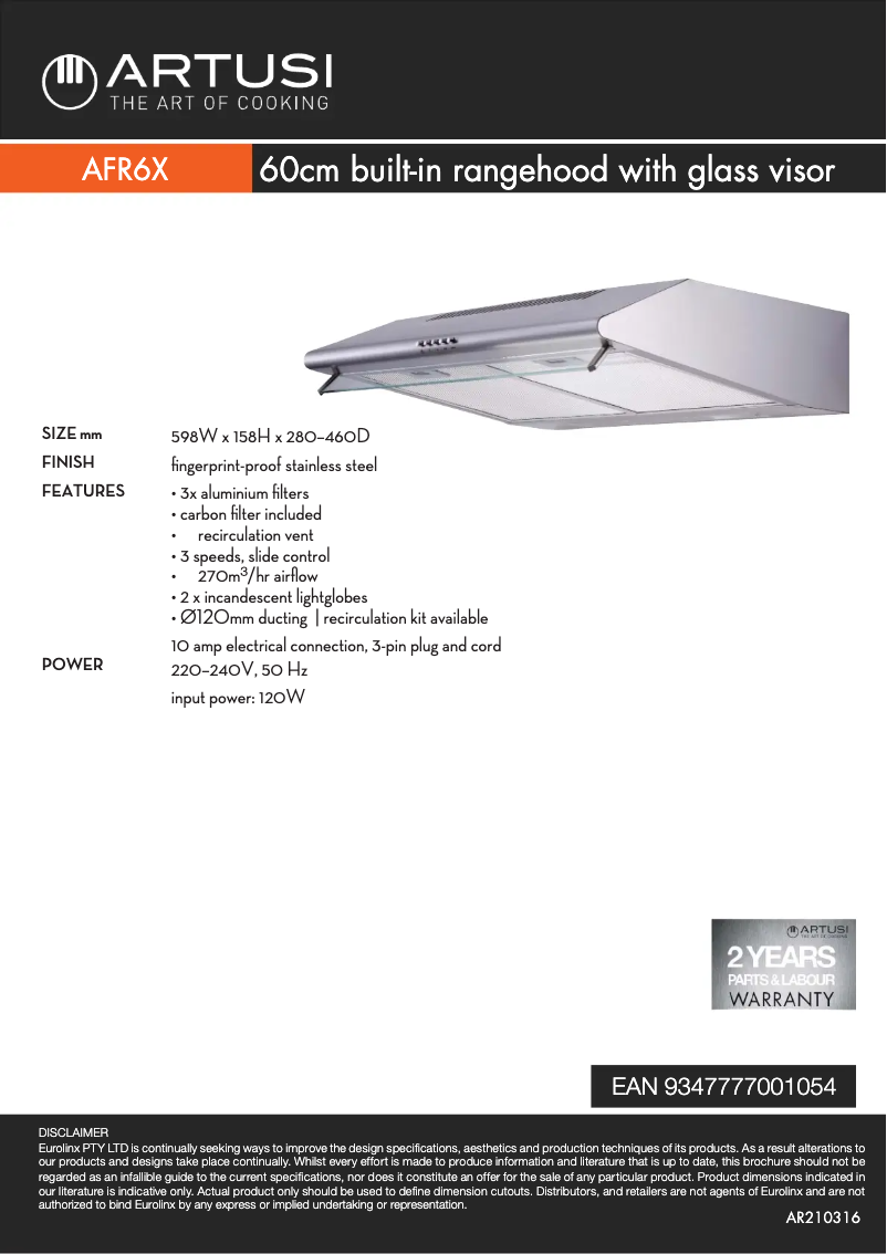 Image de la première page du manuel de l'appareil AFR6X