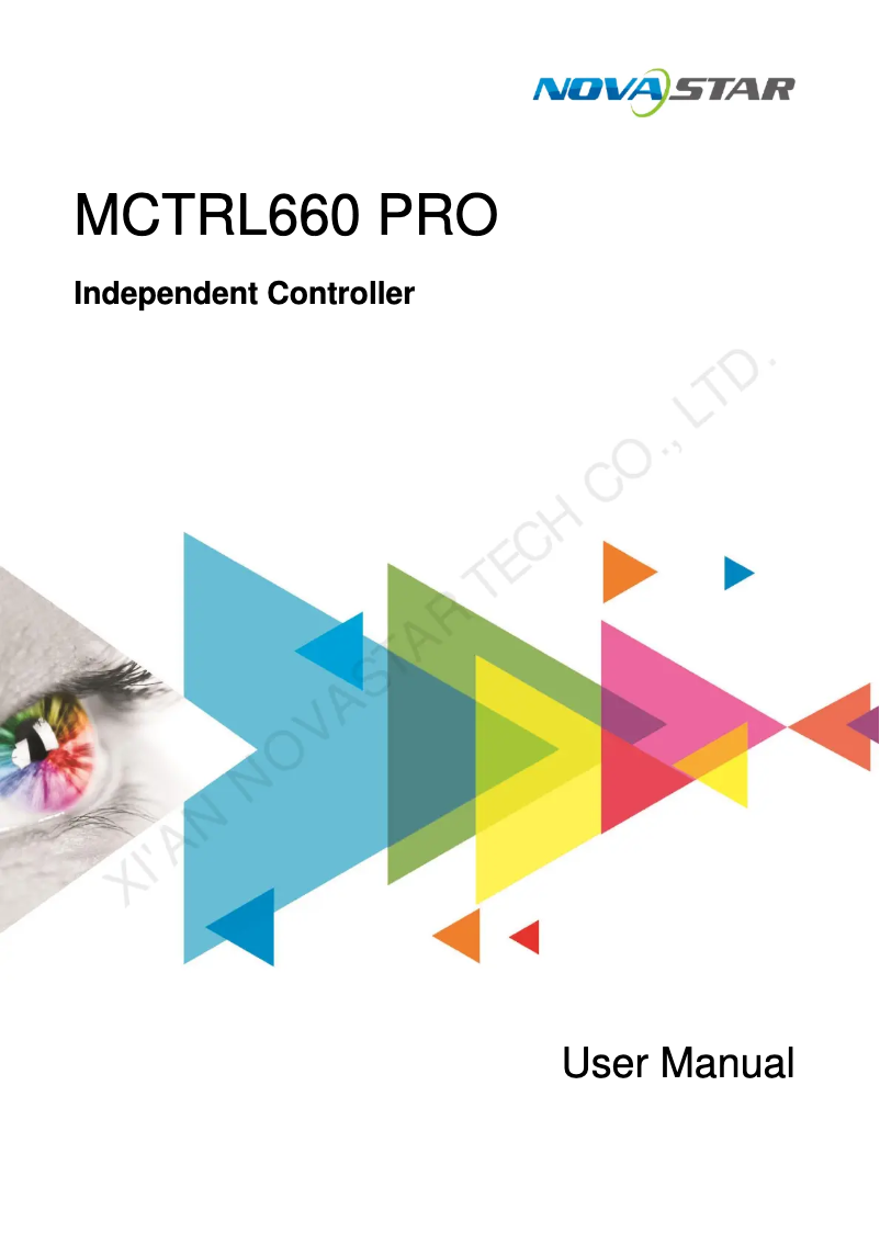 Page n°1 - Manuel utilisateur NovaStar MCTRL660 PRO