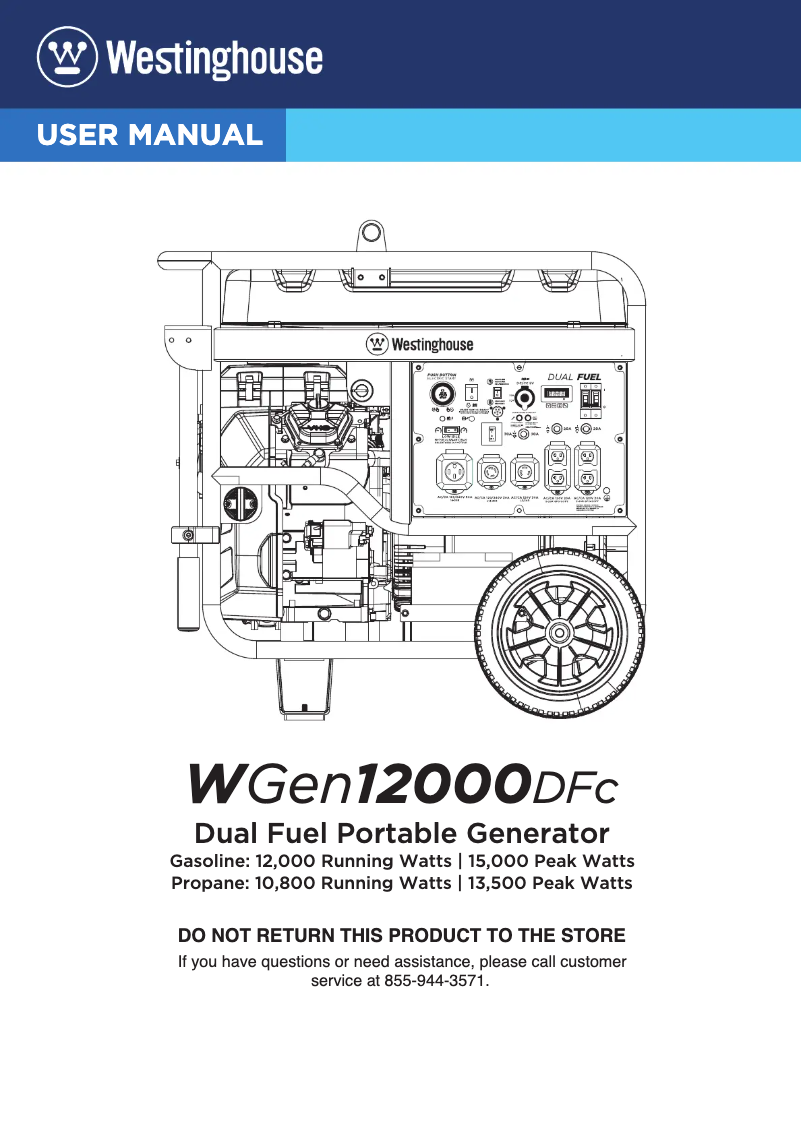 Imagen de la primera página del manual del dispositivo WGen14500DFc