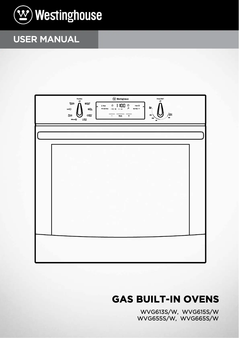 Page 1 de la notice Manuel utilisateur Westinghouse WVG615W