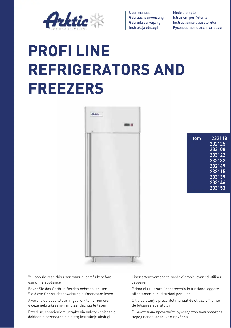 Image de la première page du manuel de l'appareil 232149