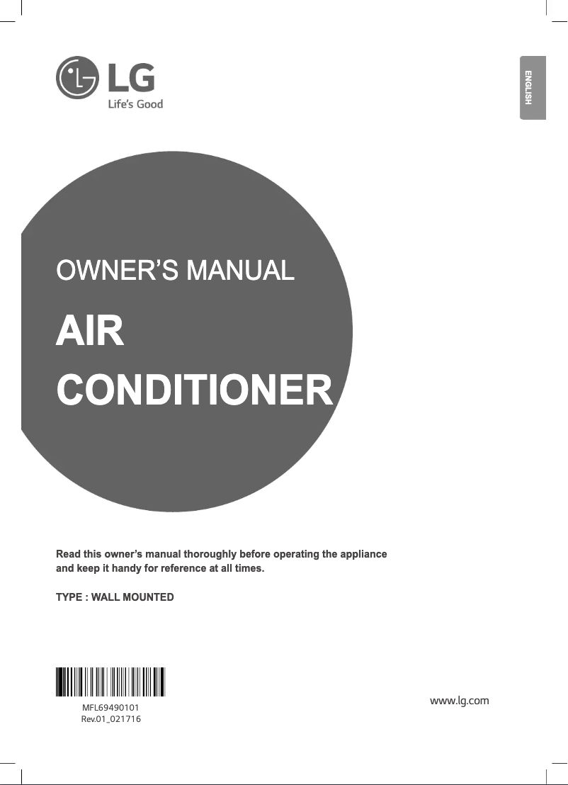 Page n°1 - Manuel utilisateur LG BSNQ126B8A4