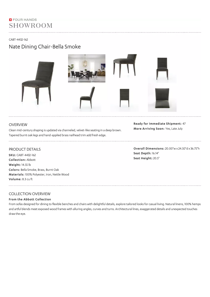 Page 1 de la notice Manuel utilisateur Four Hands CABT-4432-162