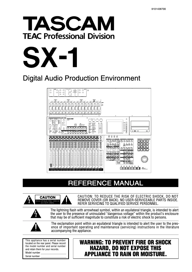 Image de la première page du manuel de l'appareil SX-1