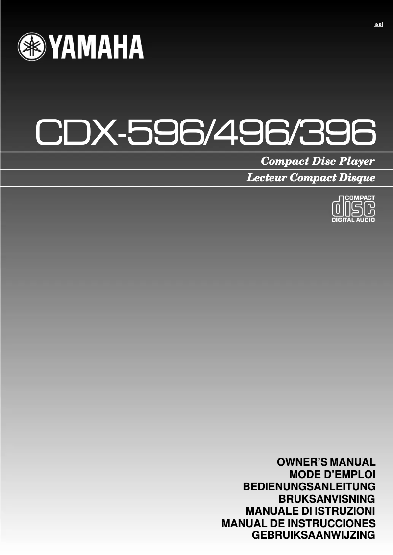 Image de la première page du manuel de l'appareil CDX-496