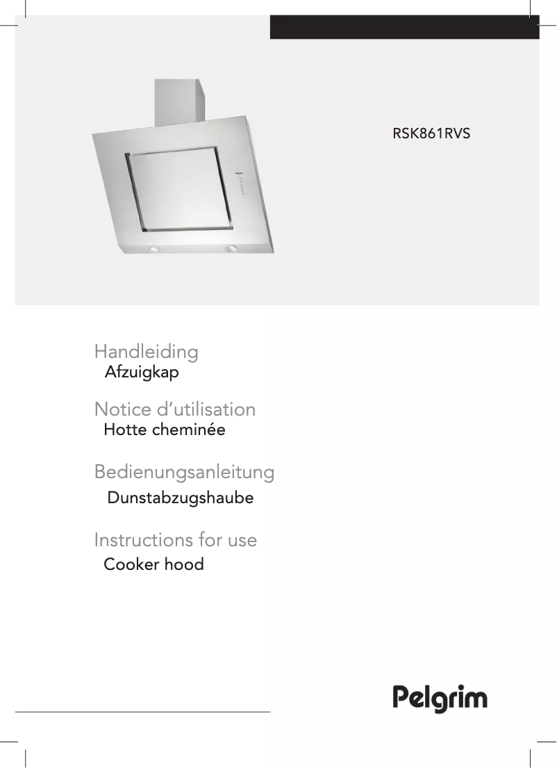 Page 1 de la notice Manuel utilisateur Pelgrim RSK861RVS