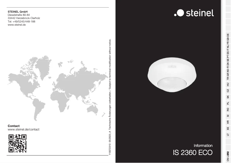 Page n°1 - Manuel utilisateur Steinel IS 2360 ECO 7m