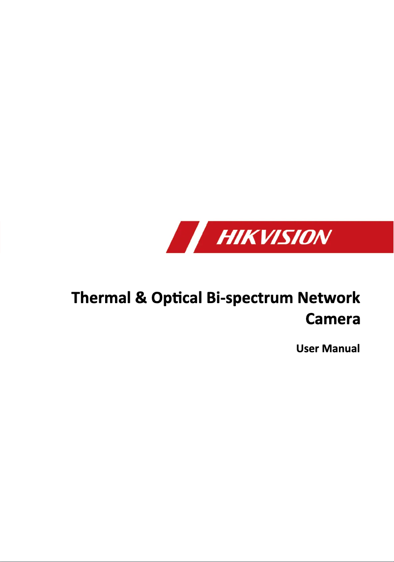 Page 1 de la notice Manuel utilisateur Hikvision DS-2TD2636