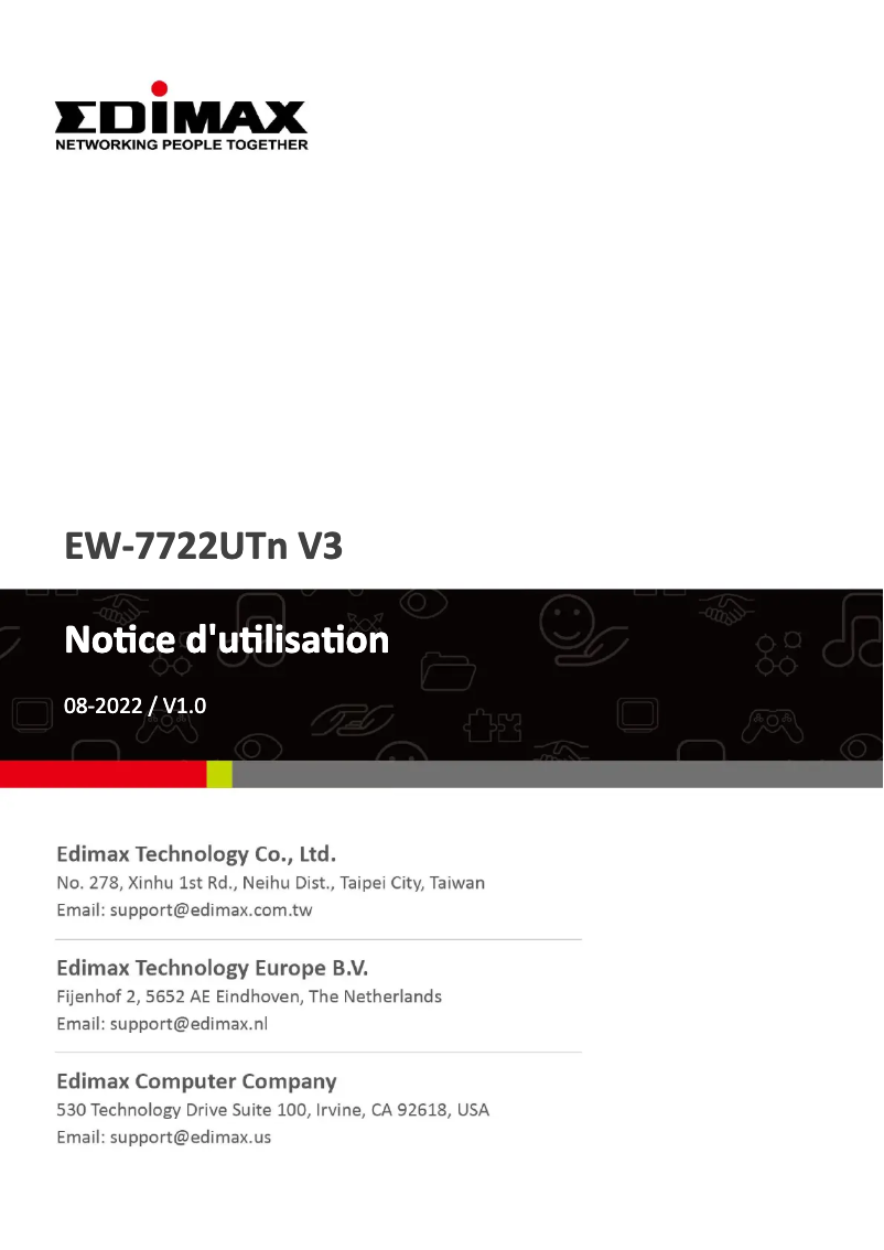 Page n°1 - Manuel utilisateur Edimax EW-7722UTn V3