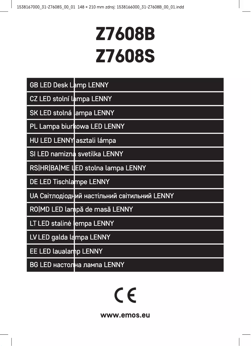 Page n°1 - Manuel utilisateur Emos Z7608S