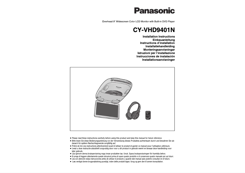 Image de la première page du manuel de l'appareil CY-VHD9401N