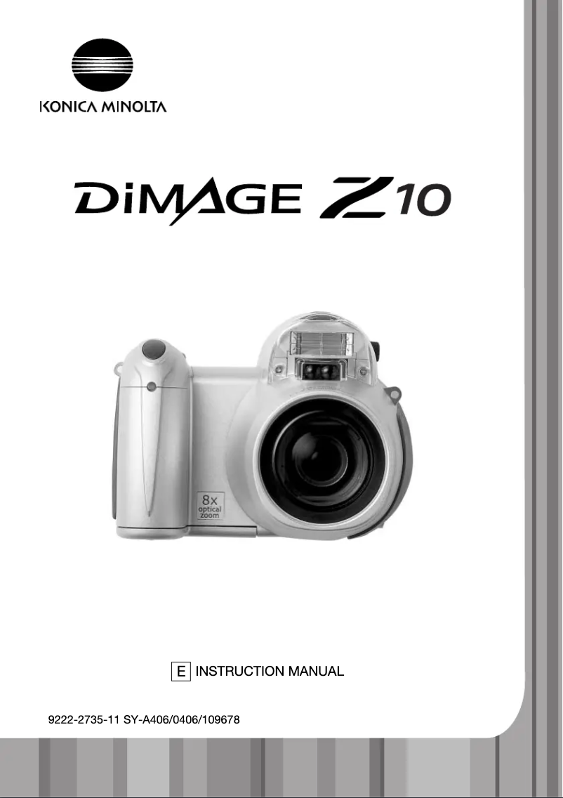 Page n°1 - Manuel utilisateur Konica Minolta Dimage Z10