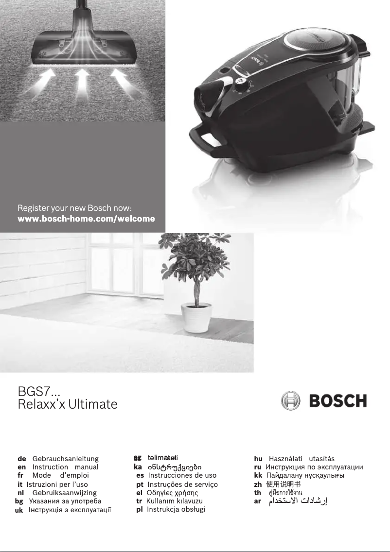Page n°1 - Manuel utilisateur Bosch BGS7SIL64M