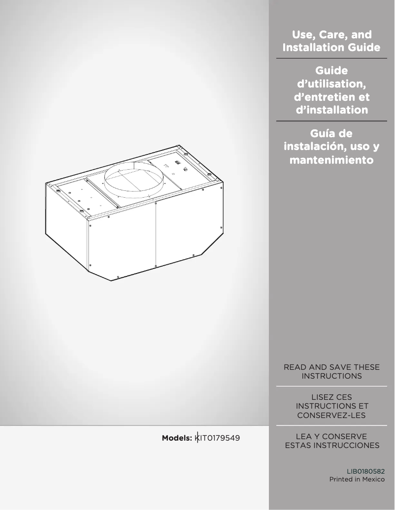 Page n°1 - Guide d'installation Elica Trento ETR634SS