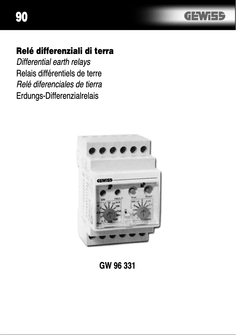 Page 1 de la notice Manuel utilisateur Gewiss GW96331