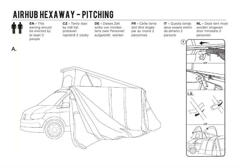 Page 1 de la notice Manuel utilisateur Vango Airhub Hexaway II Low