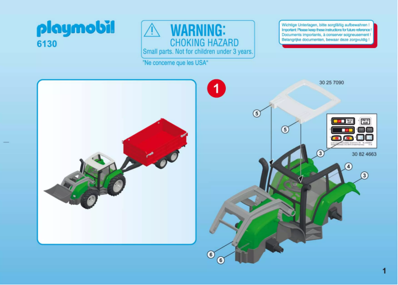 Page 1 de la notice Manuel utilisateur Playmobil Country 6130
