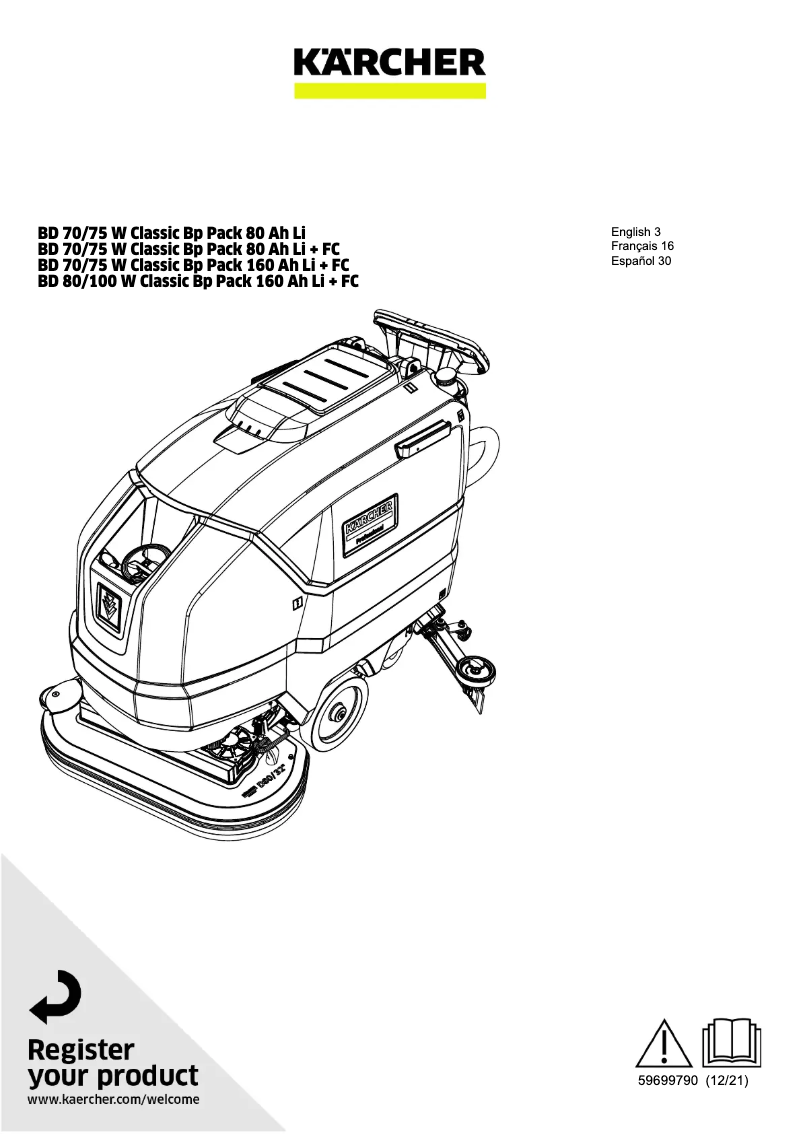 Image de la première page du manuel de l'appareil BD 80/100 W Classic Bp