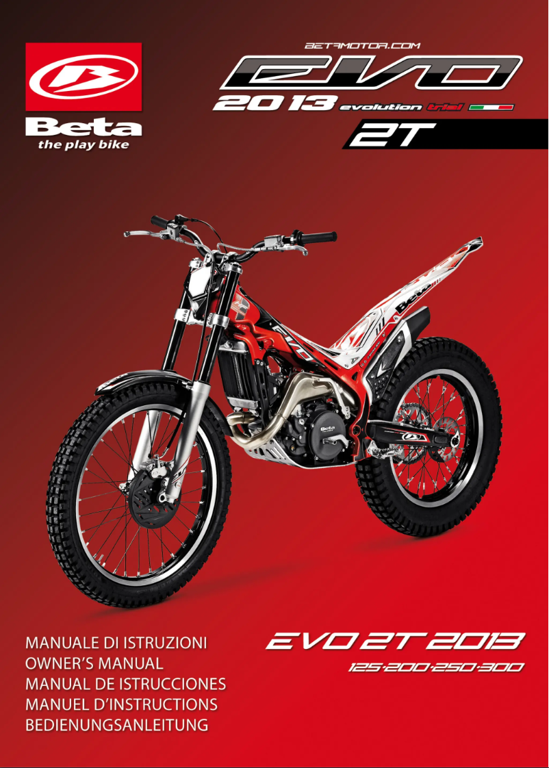 Page 1 de la notice Manuel utilisateur Beta EVO 125 2T (2013)