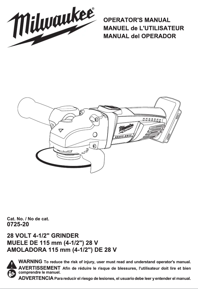 Image de la première page du manuel de l'appareil 0725-20