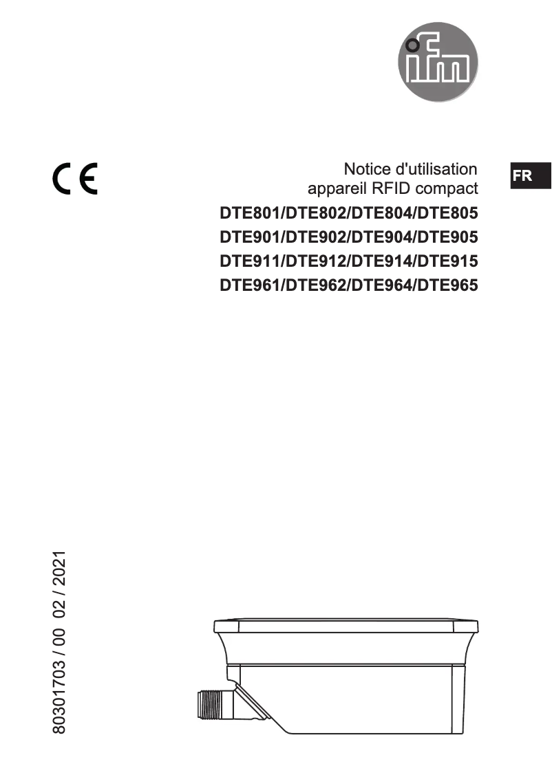 Page n°1 - Manuel utilisateur IFM DTE904
