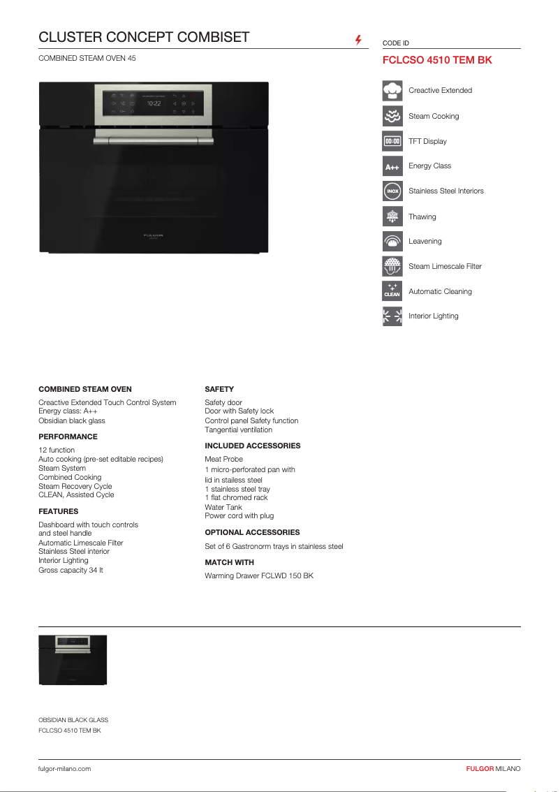 Image de la première page du manuel de l'appareil FCLCSO 4510 TEM BK