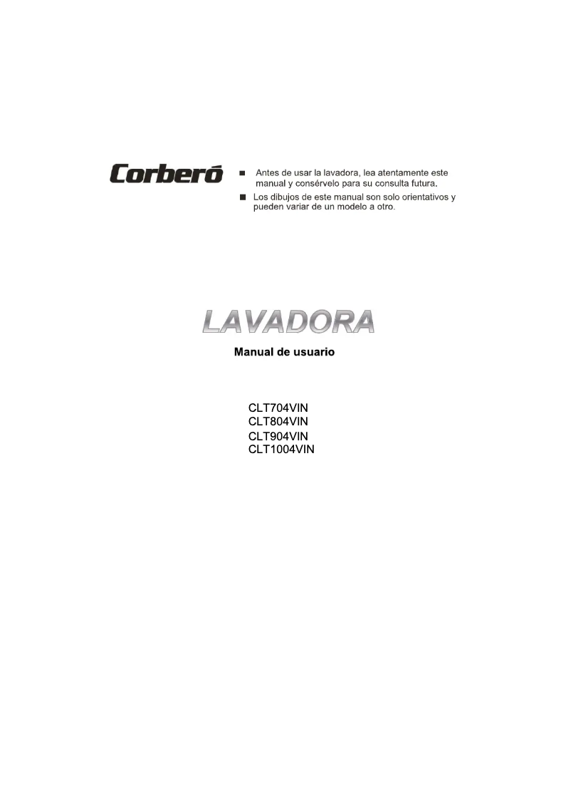 Page n°1 - Manuel utilisateur Corbero CLT904VIN