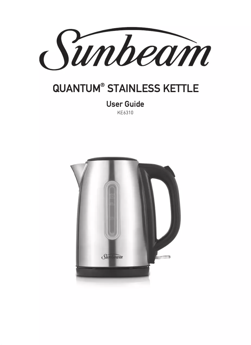 Page 1 de la notice Manuel utilisateur Sunbeam Quantum KE6310