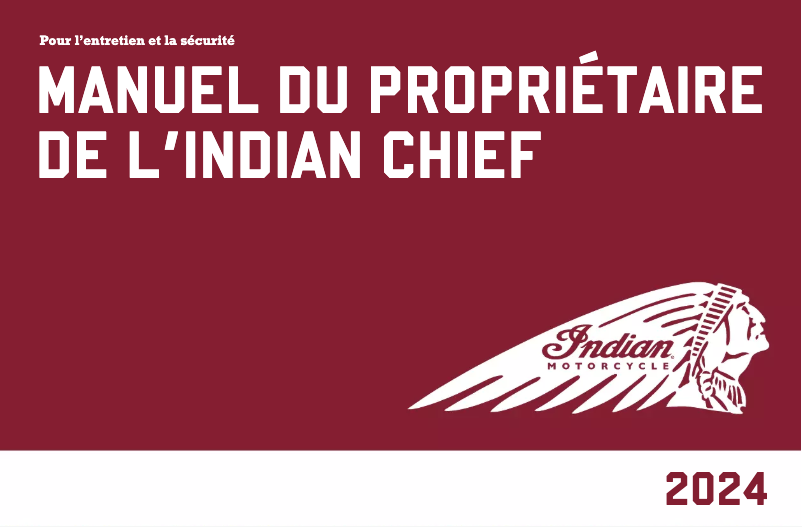Page 1 de la notice Manuel utilisateur Indian Sport Chief (2024)