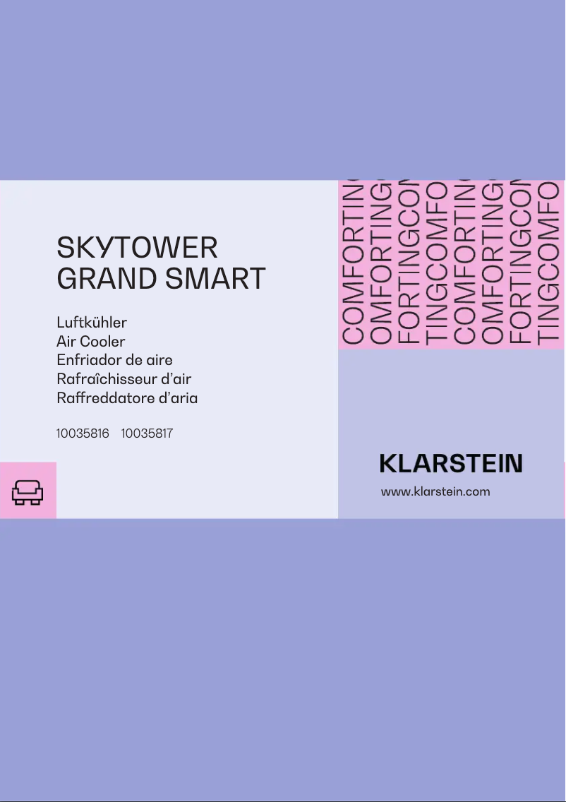 Page 1 de la notice Manuel utilisateur Klarstein Skytower Grand Smart