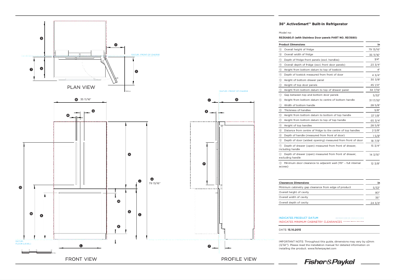 Image de la première page du manuel de l'appareil RS36A80J1 N