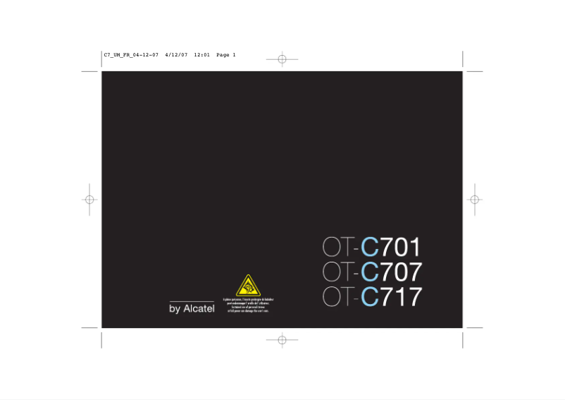 Image de la première page du manuel de l'appareil One Touch C701