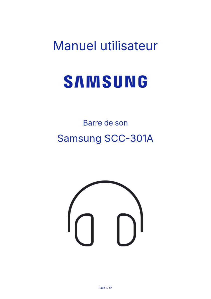 Image de la première page du manuel de l'appareil SCC-301A