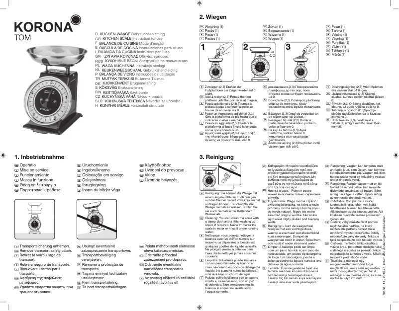 Page 1 de la notice Manuel utilisateur Korona Tom 76150