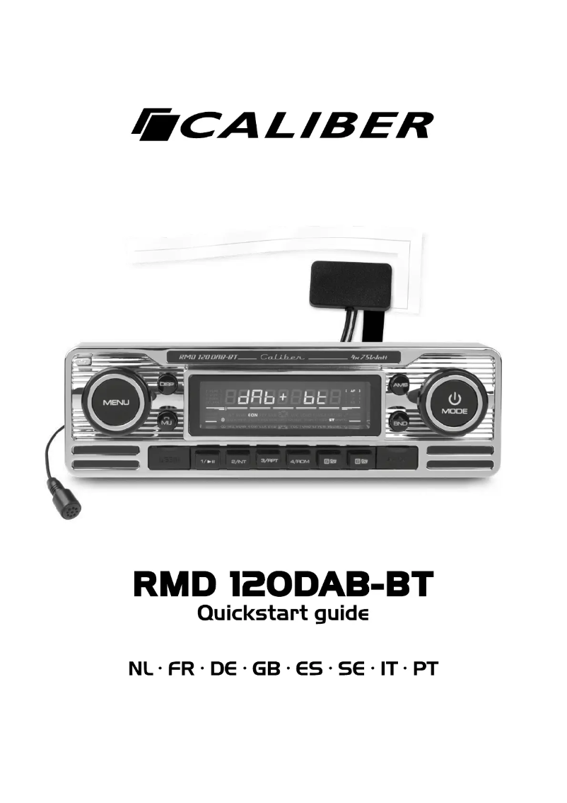 Page 1 de la notice Manuel utilisateur Caliber RMD120DAB-BT