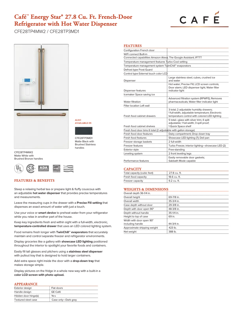Image de la première page du manuel de l'appareil CFE28TP4MW2