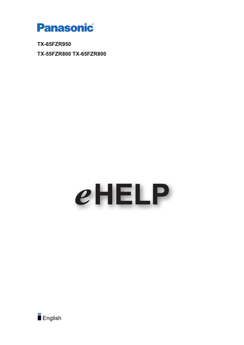 Page 1 de la notice Manuel utilisateur Panasonic TX-65FZR800