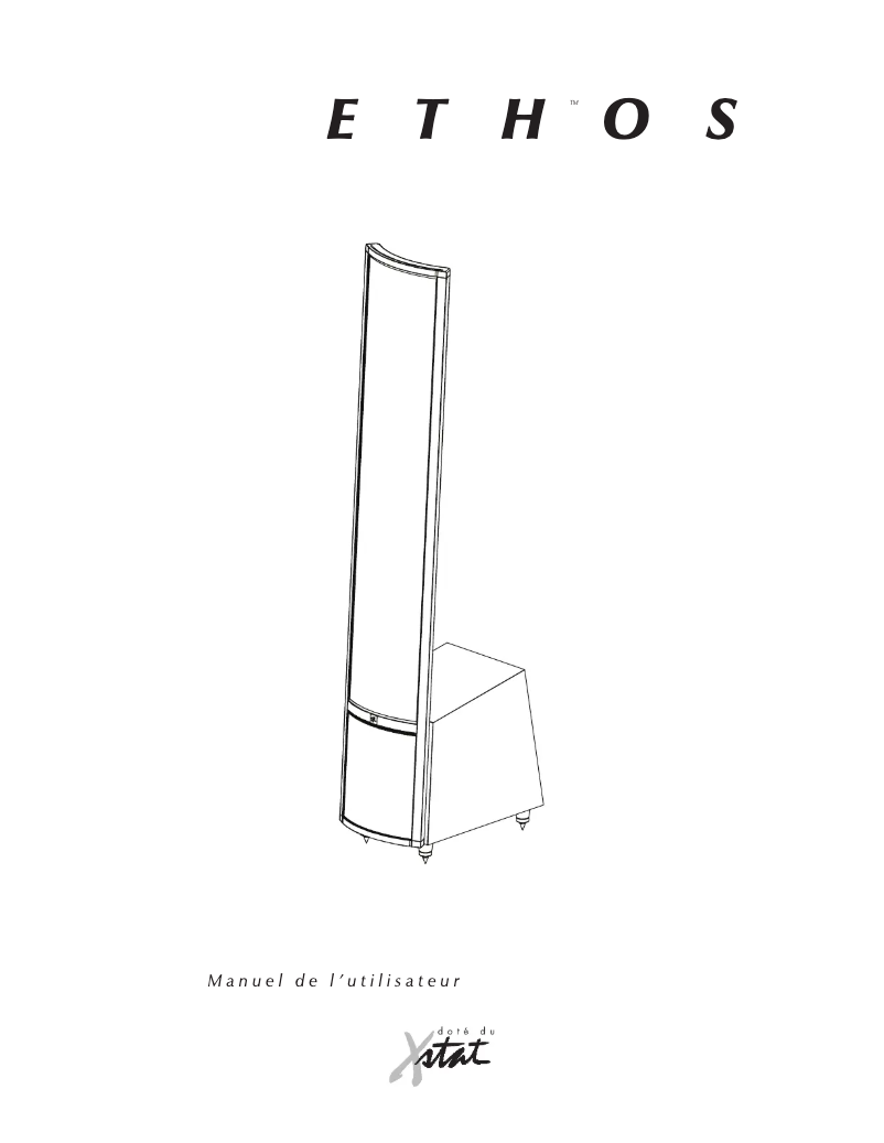 Page n°1 - Manuel utilisateur Martin Logan Ethos