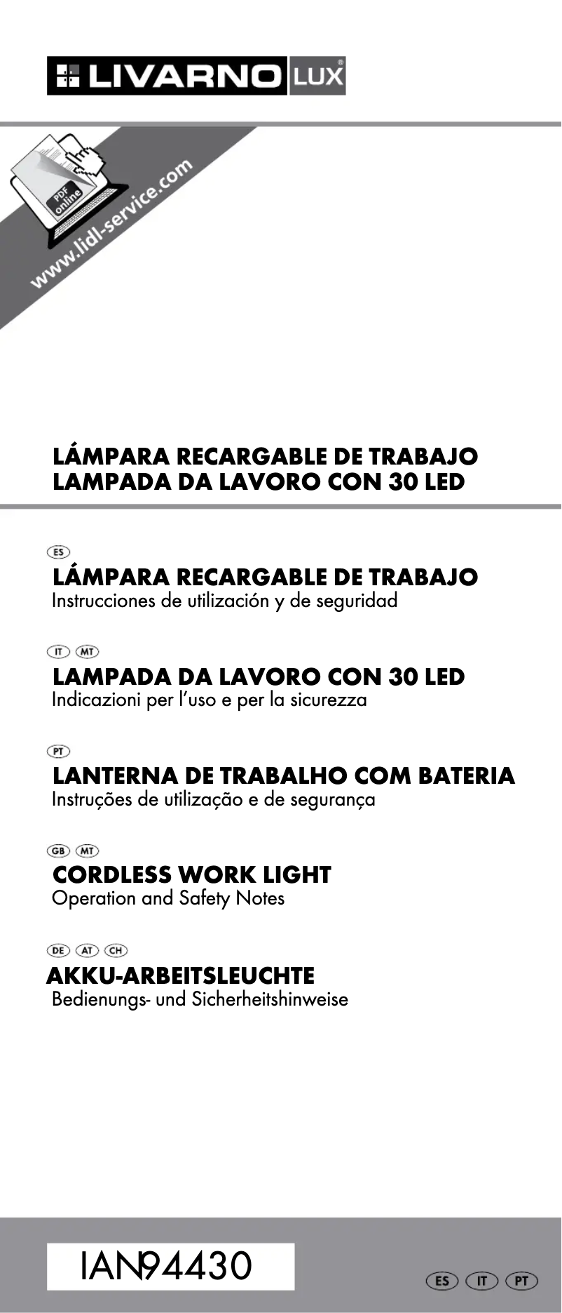 Image de la première page du manuel de l'appareil Z31346