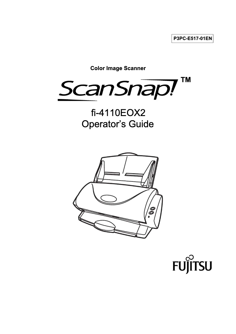 Image de la première page du manuel de l'appareil ScanSnap fi-4110EOX2