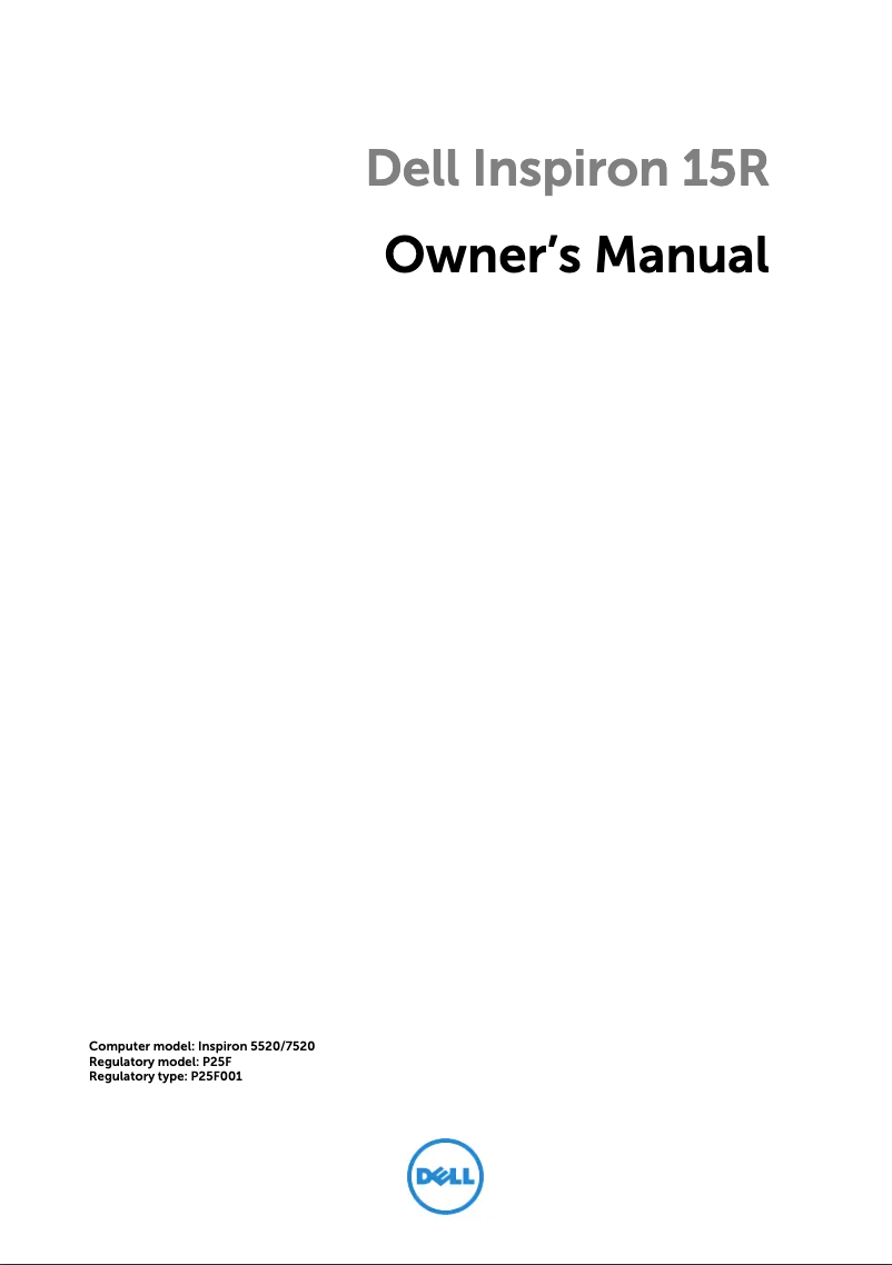 Page 1 de la notice Mode d'emploi Dell Inspiron 15R 5520
