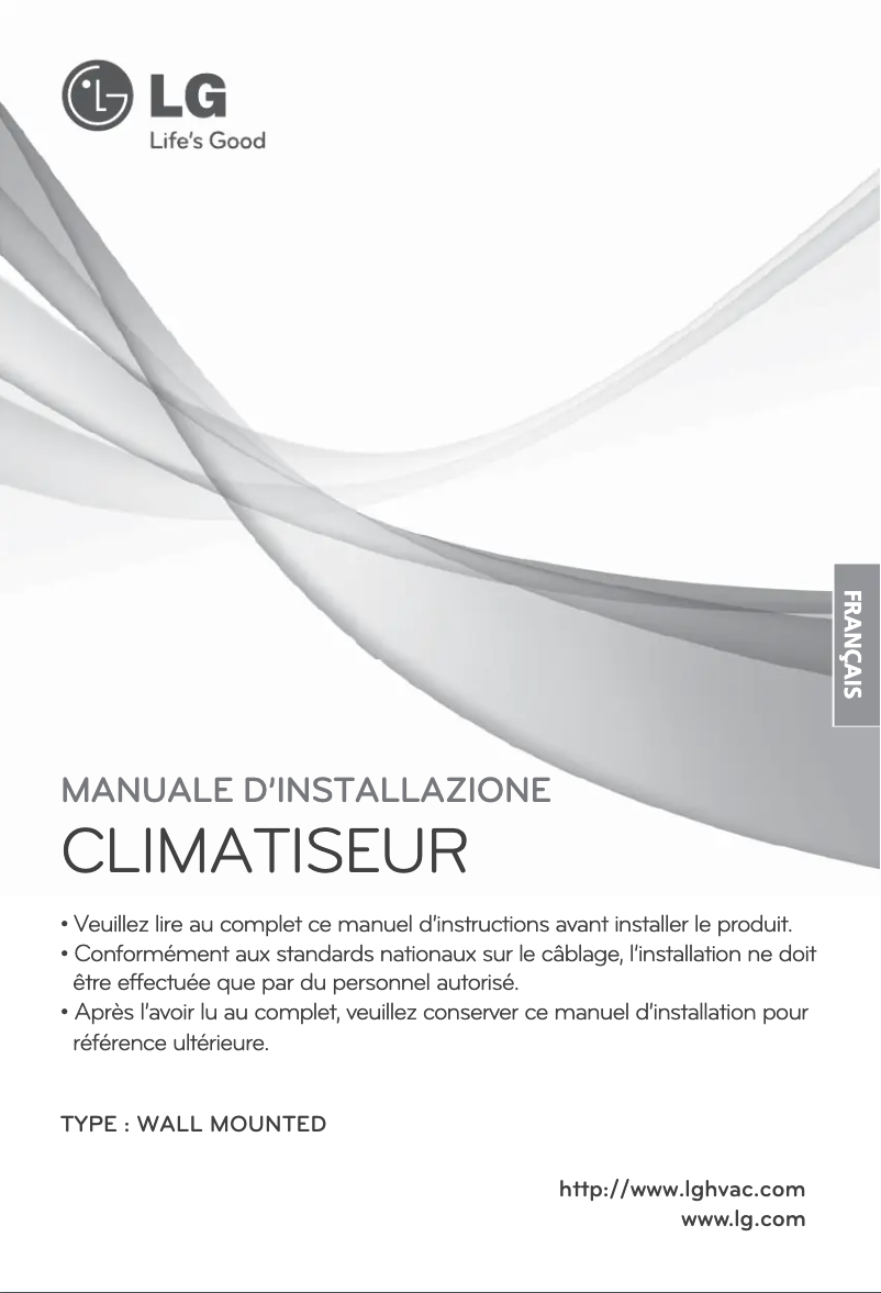 Page 1 de la notice Manuel utilisateur LG ARNU073SEL2